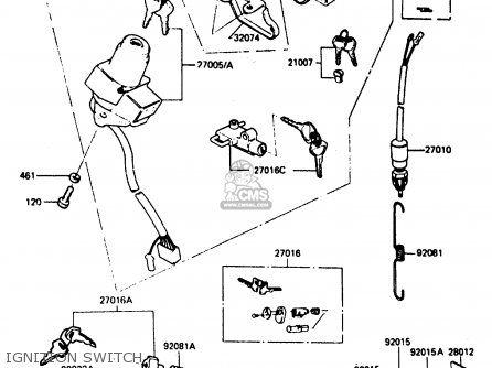 IGNITION SWITCH - Z750L4 1984 EUROPE UK FR SD WG
