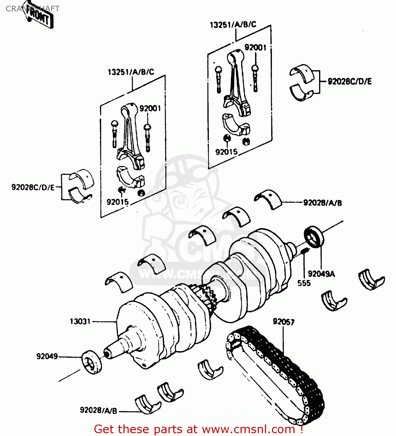 CRANKSHAFT Z750P3 1984 UNITED KINGDOM FR