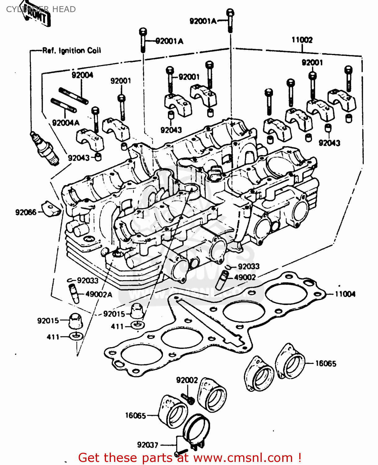 CYLINDER HEAD Z750P3 1984 UNITED KINGDOM FR