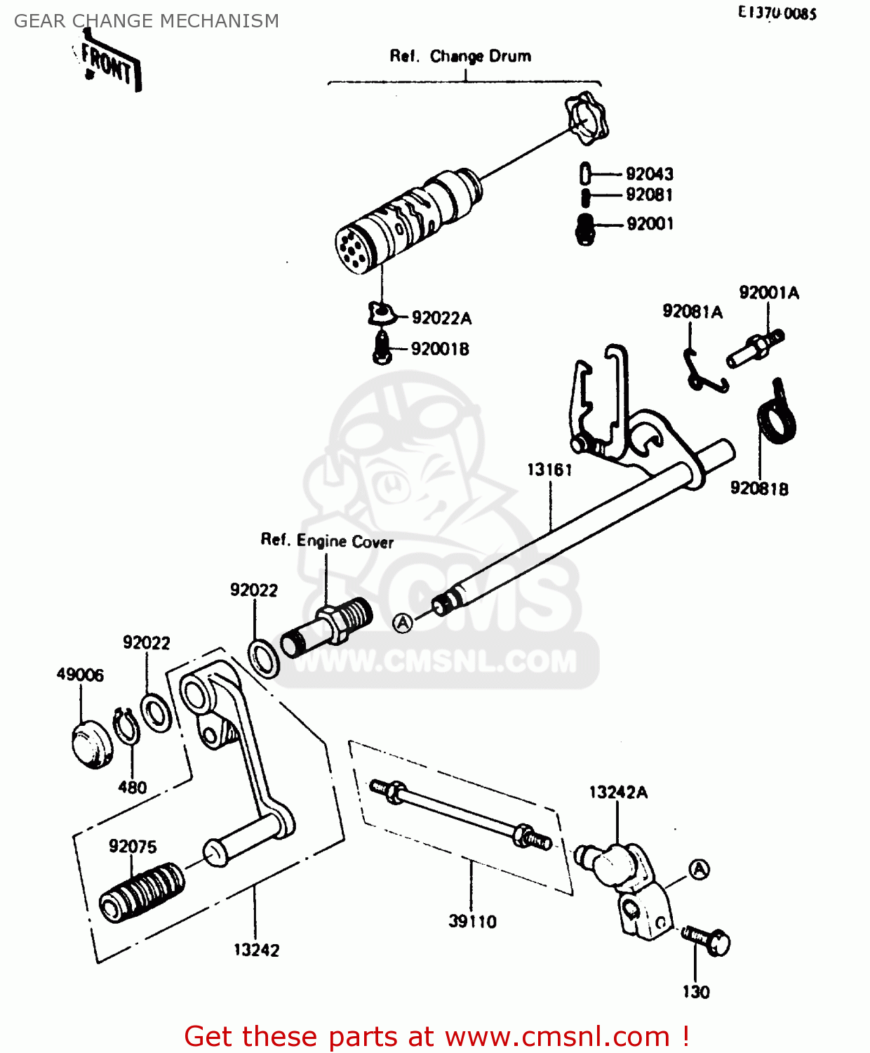 GEAR CHANGE MECHANISM Z750P3 1984 UNITED KINGDOM FR