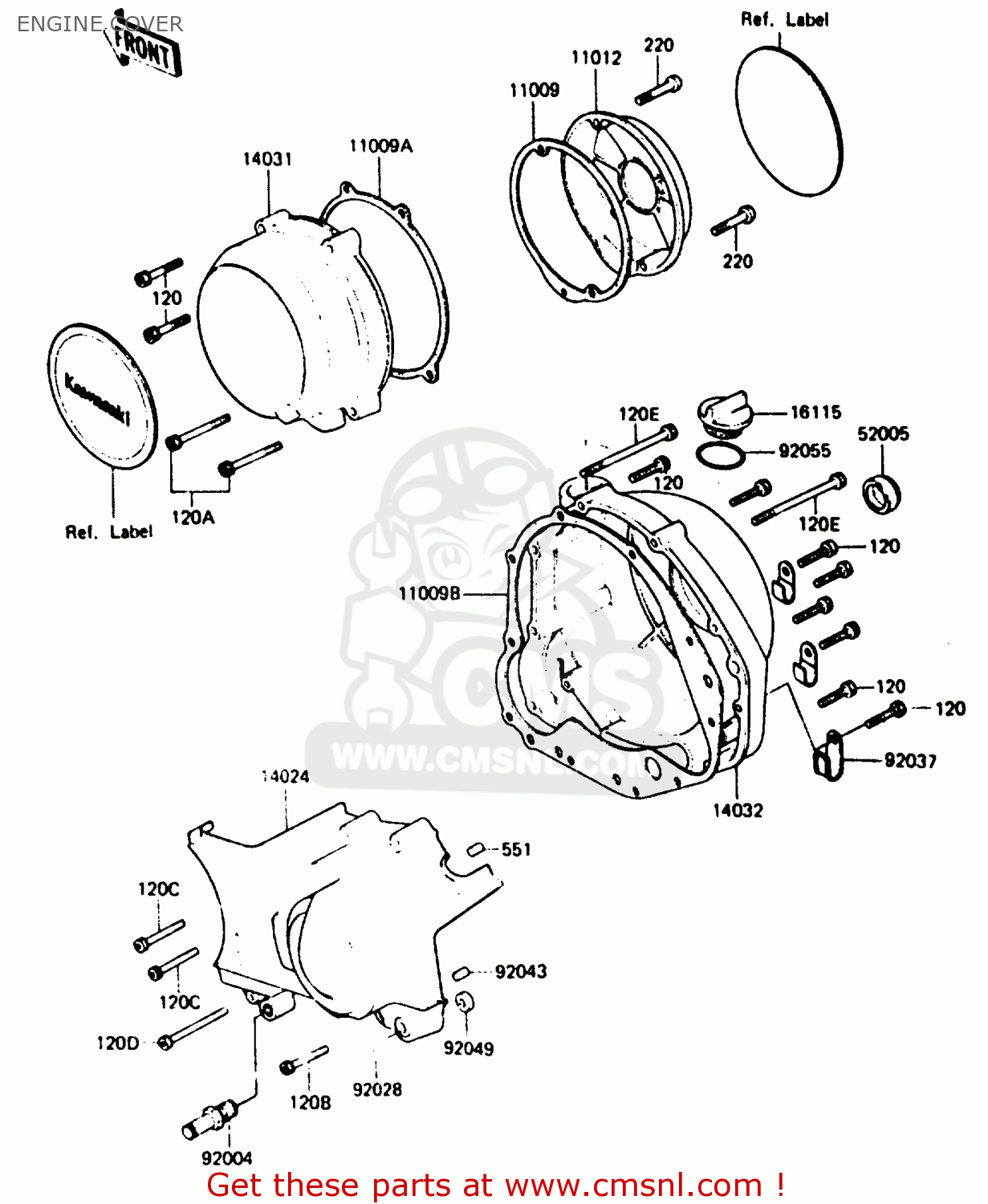 ENGINE COVER Z750P3 1984 UNITED KINGDOM FR
