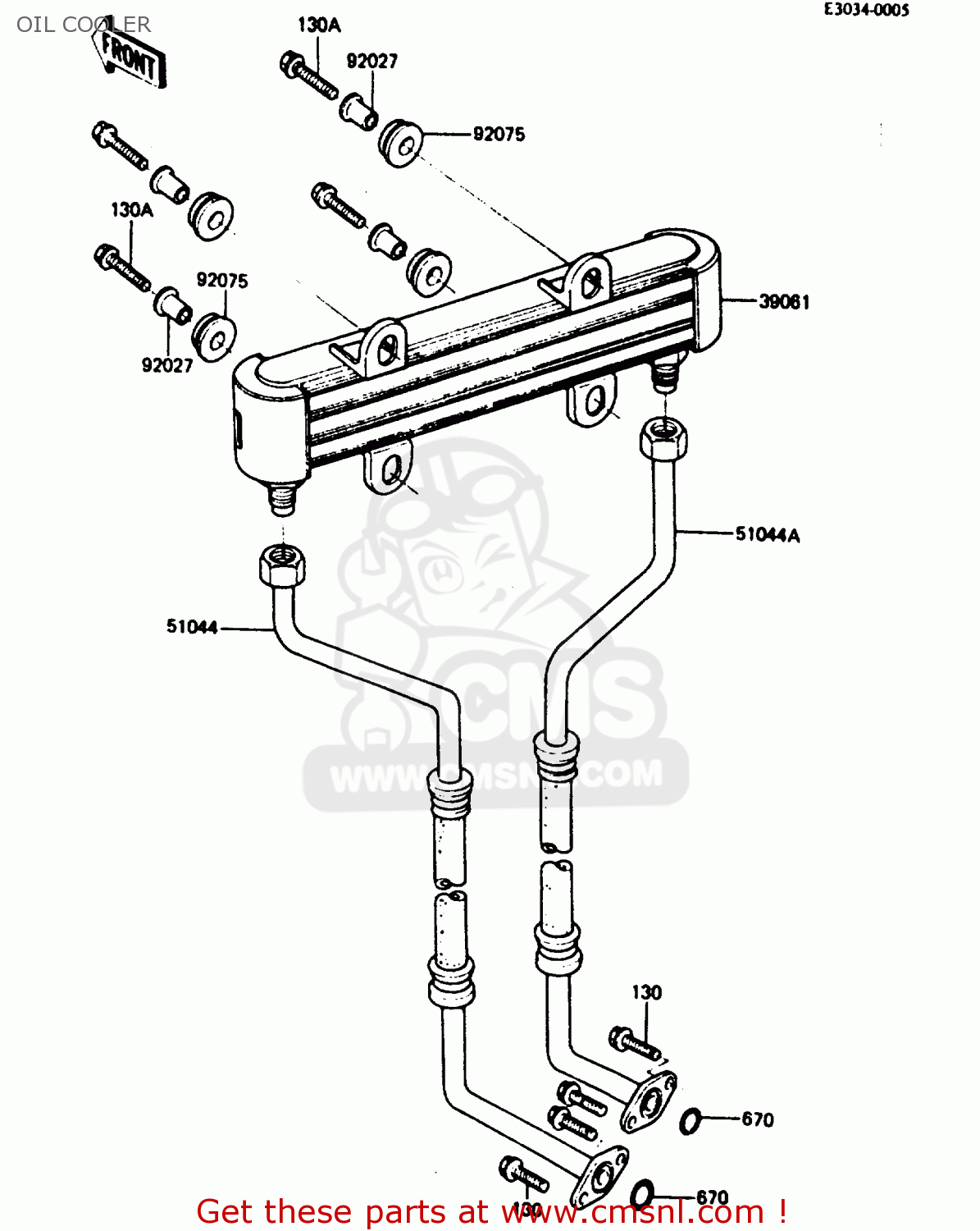 OIL COOLER Z750P3 1984 UNITED KINGDOM FR