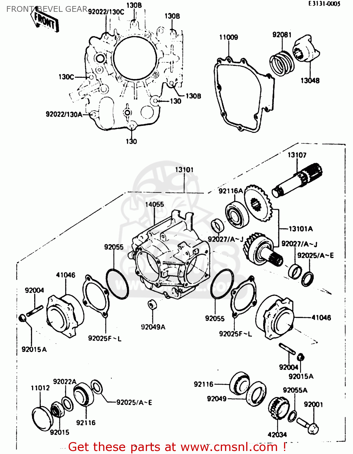 FRONT BEVEL GEAR Z750P3 1984 UNITED KINGDOM FR