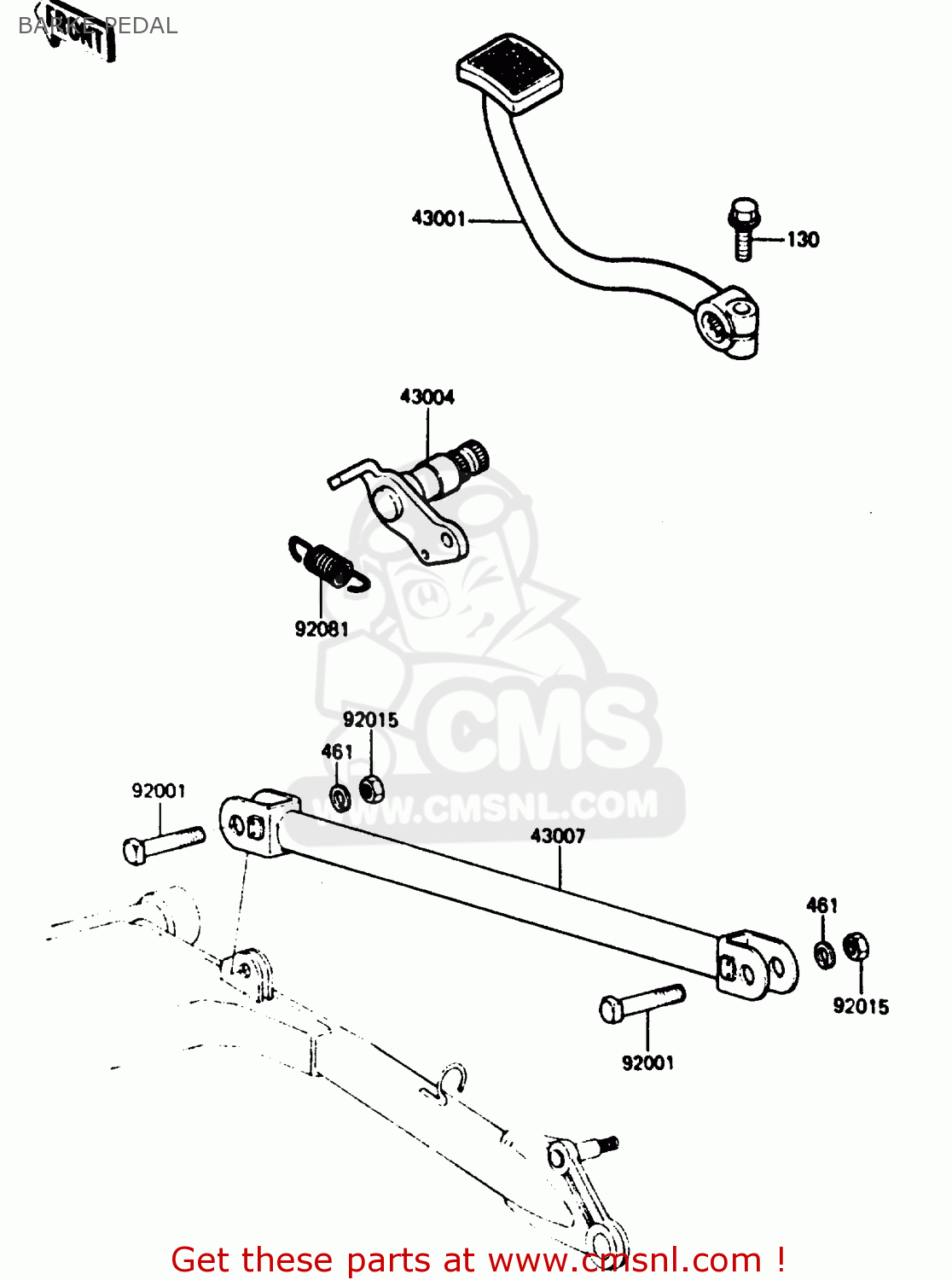 BARKE PEDAL Z750P3 1984 UNITED KINGDOM FR