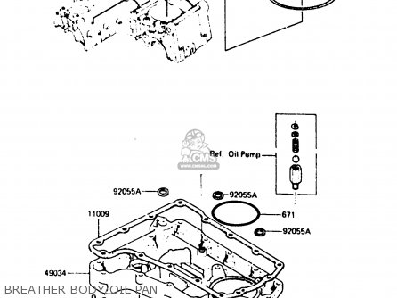 BREATHER BODY/OIL PAN - Z750P3 1984 UNITED KINGDOM FR