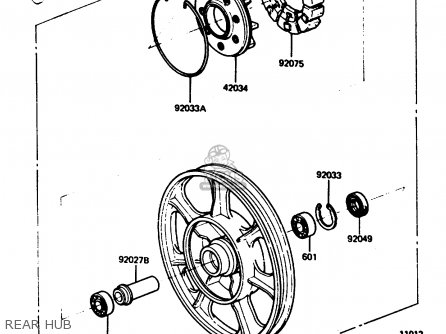 REAR HUB - Z750P3 1984 UNITED KINGDOM FR
