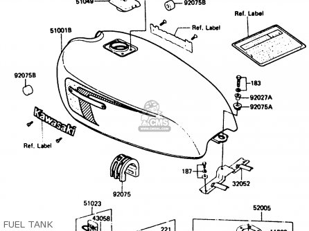 FUEL TANK - Z750P3 1984 UNITED KINGDOM FR