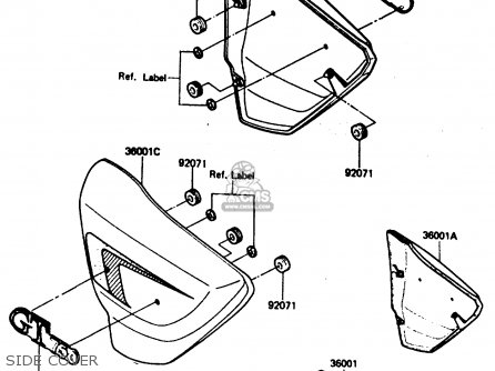 SIDE COVER - Z750P3 1984 UNITED KINGDOM FR