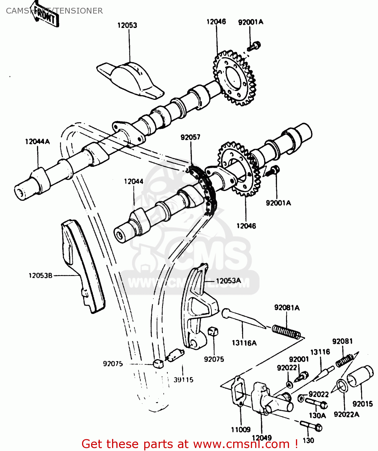 CAMSHAFT/TENSIONER Z750P4 1985 UNITED KINGDOM WG