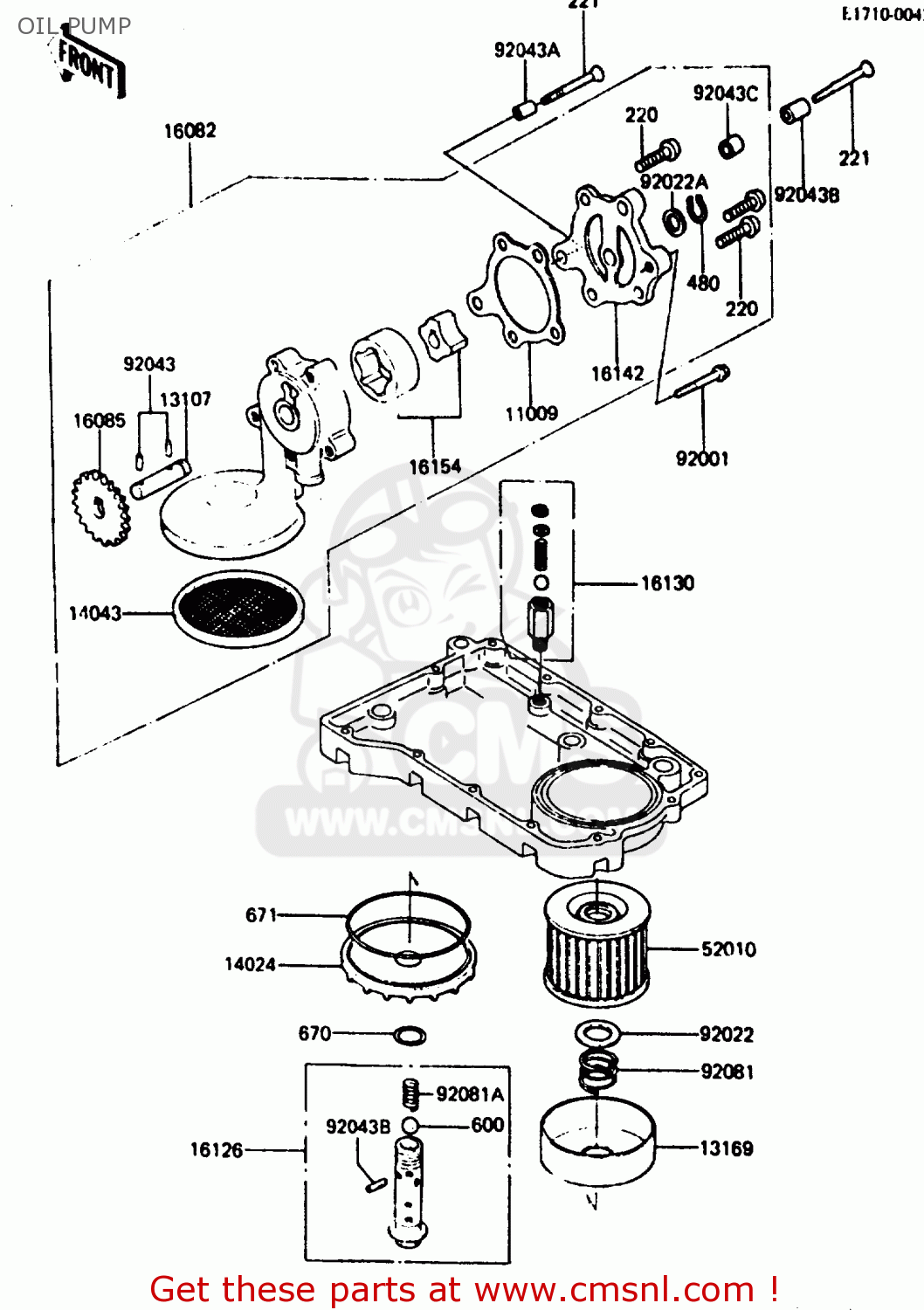 OIL PUMP Z750P4 1985 UNITED KINGDOM WG
