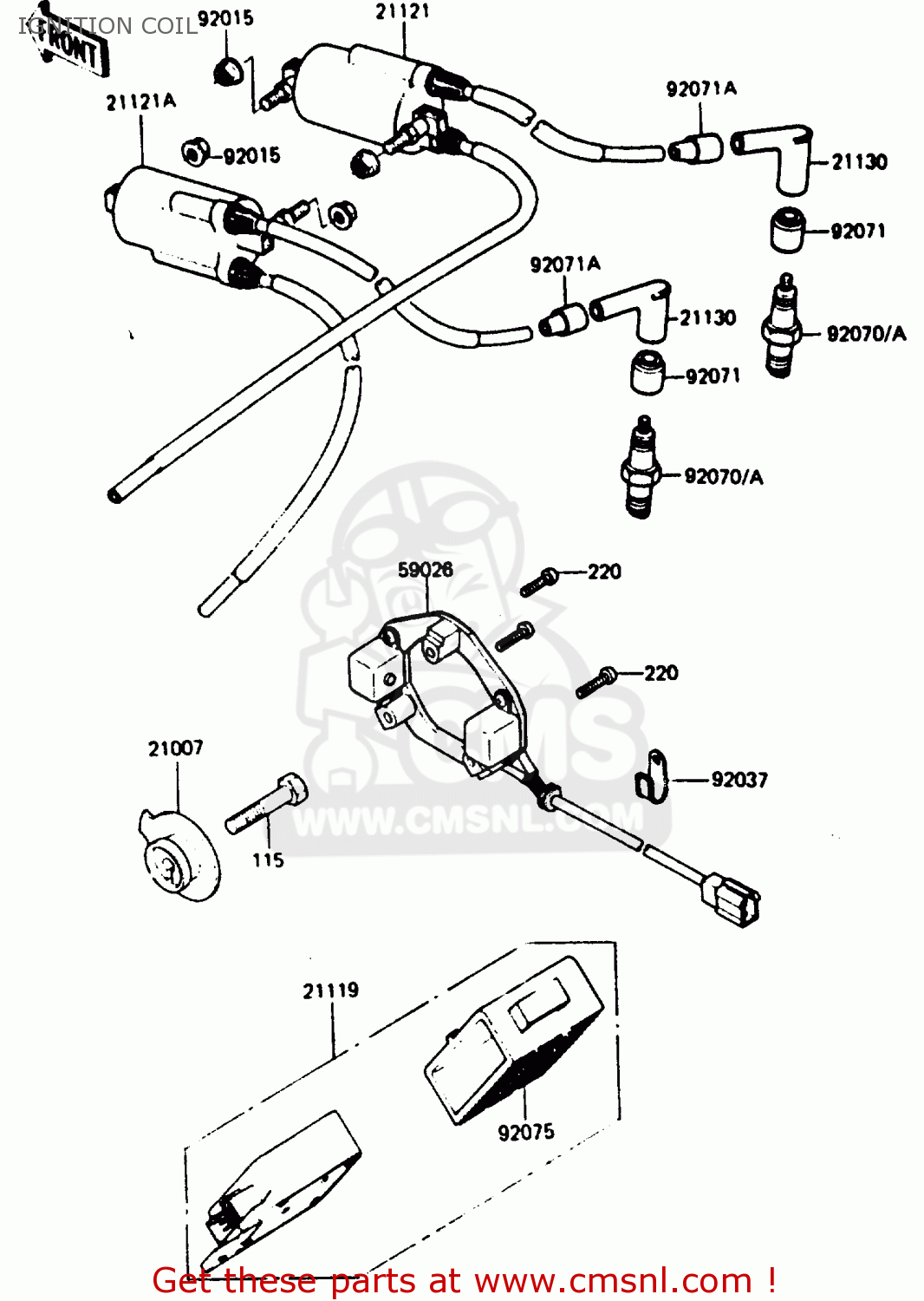 IGNITION COIL Z750P4 1985 UNITED KINGDOM WG