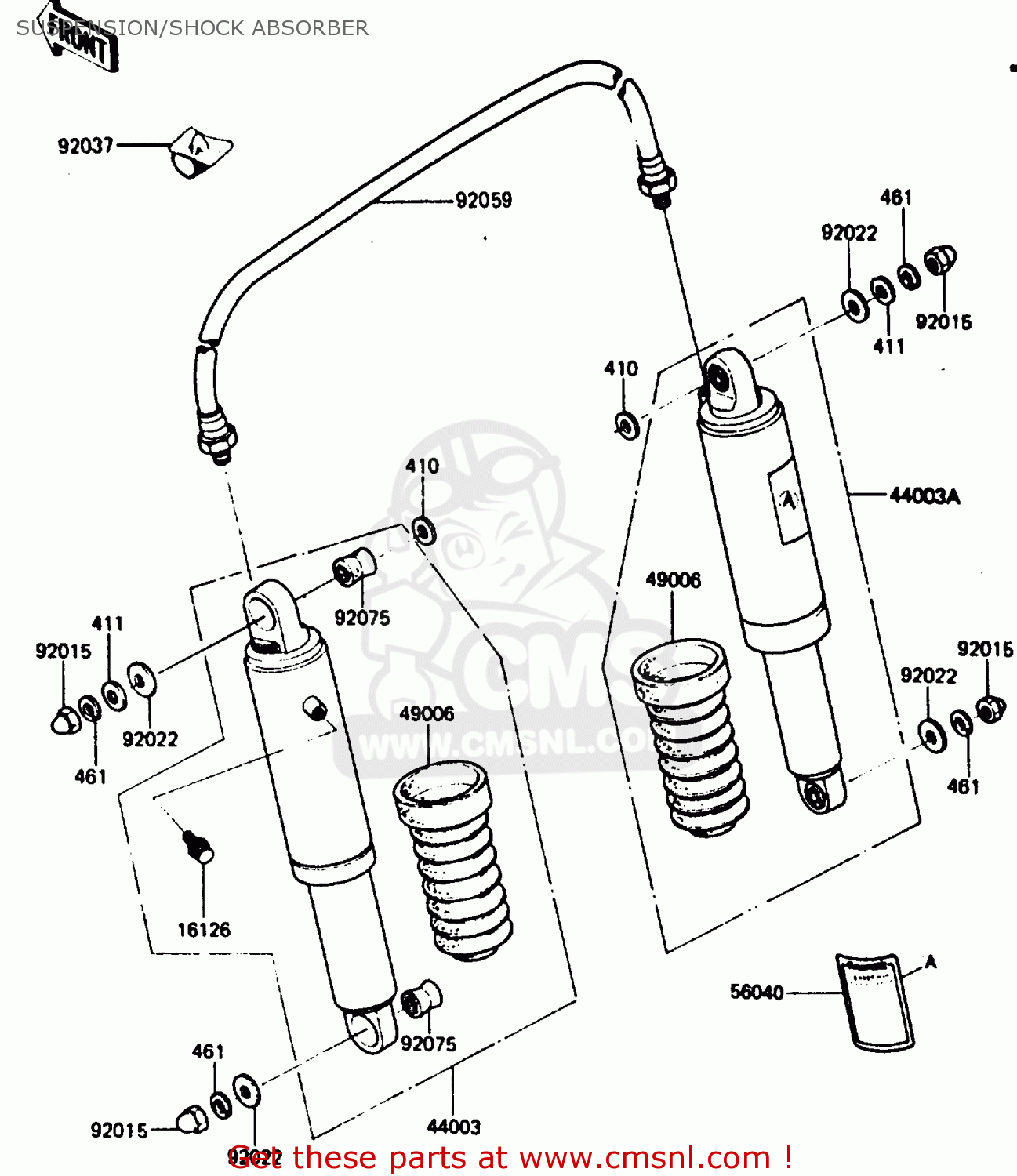 SUSPENSION/SHOCK ABSORBER Z750P4 1985 UNITED KINGDOM WG