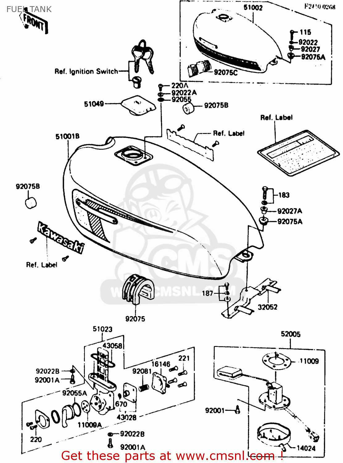 FUEL TANK Z750P4 1985 UNITED KINGDOM WG