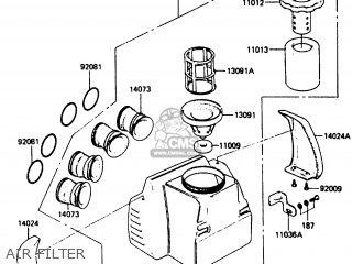 AIR FILTER - Z750P4 1985 UNITED KINGDOM WG