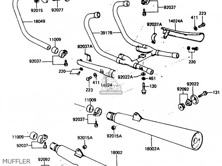 MUFFLER - Z750P4 1985 UNITED KINGDOM WG