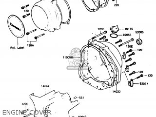 ENGINE COVER - Z750P4 1985 UNITED KINGDOM WG