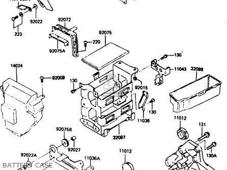 BATTERY CASE - Z750P4 1985 UNITED KINGDOM WG