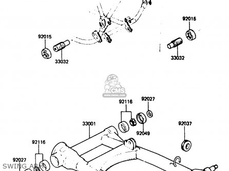 SWING ARM - Z750P4 1985 UNITED KINGDOM WG