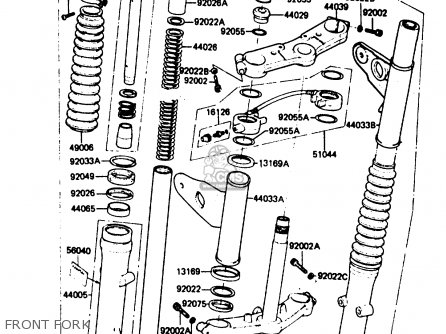 FRONT FORK - Z750P4 1985 UNITED KINGDOM WG