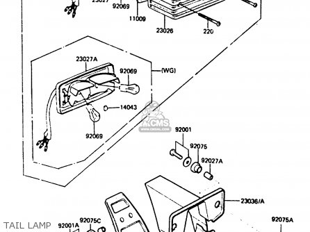 TAIL LAMP - Z750P4 1985 UNITED KINGDOM WG