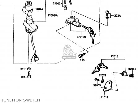 IGNITION SWITCH - Z750P4 1985 UNITED KINGDOM WG