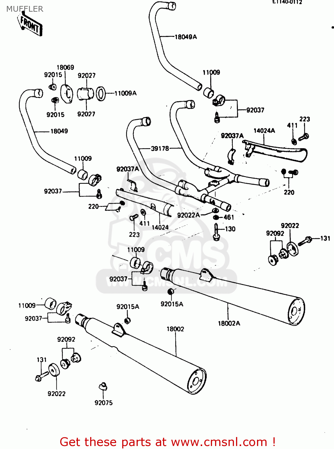 MUFFLER Z750P5 1987 UNITED KINGDOM / MPH
