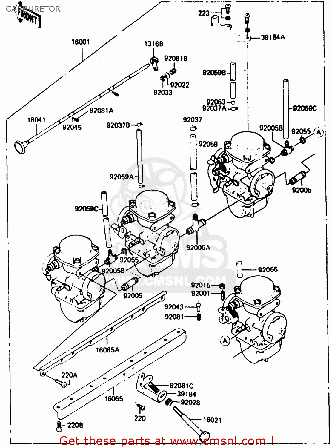 CARBURETOR Z750P5 1987 UNITED KINGDOM / MPH