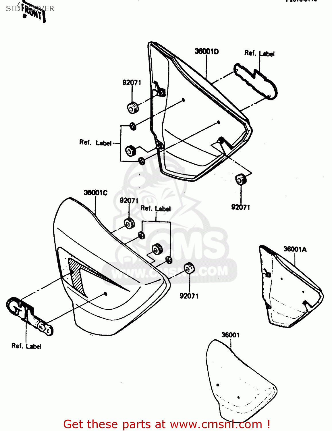 SIDE COVER Z750P5 1987 UNITED KINGDOM / MPH