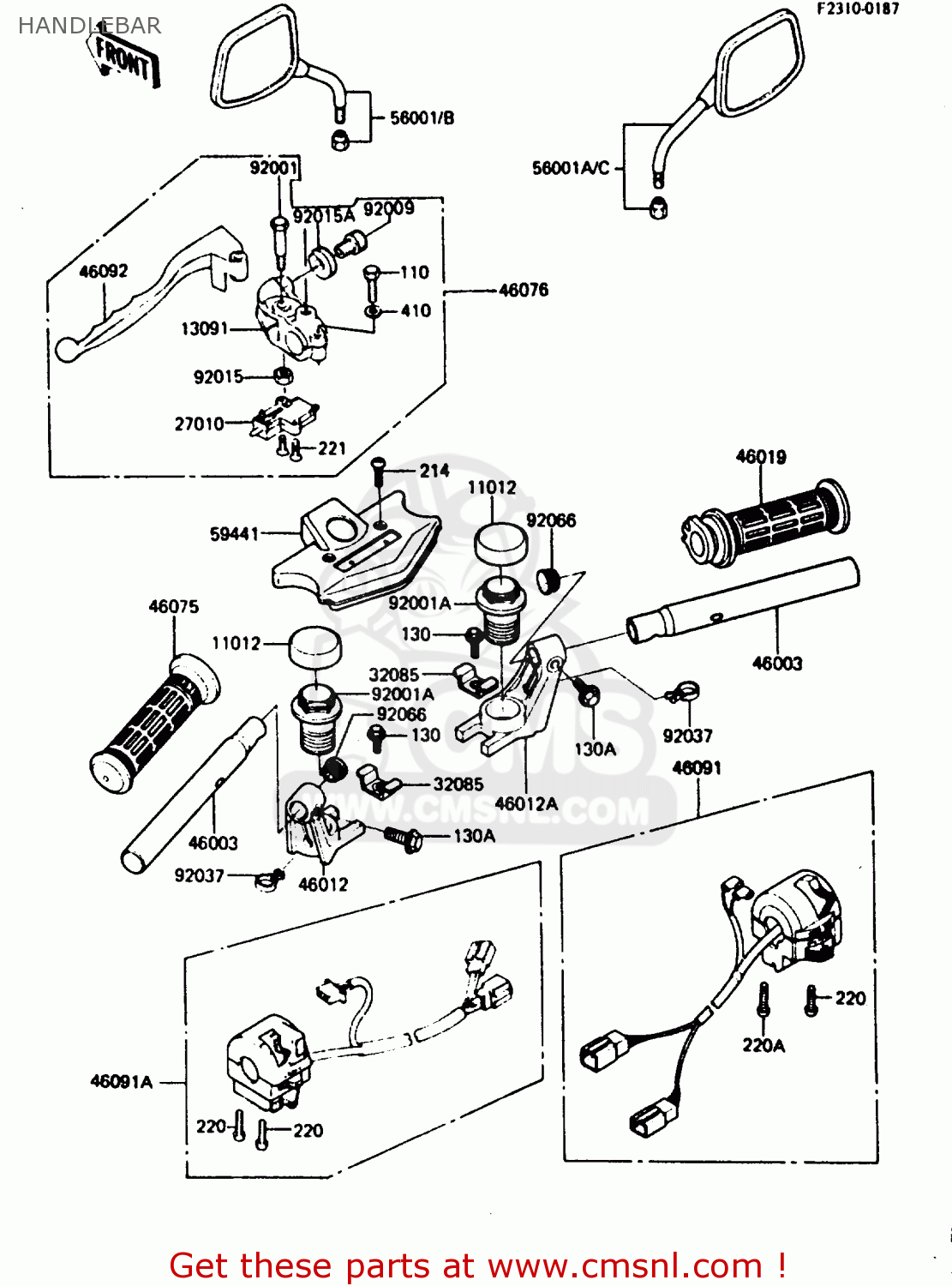 HANDLEBAR Z750P5 1987 UNITED KINGDOM / MPH