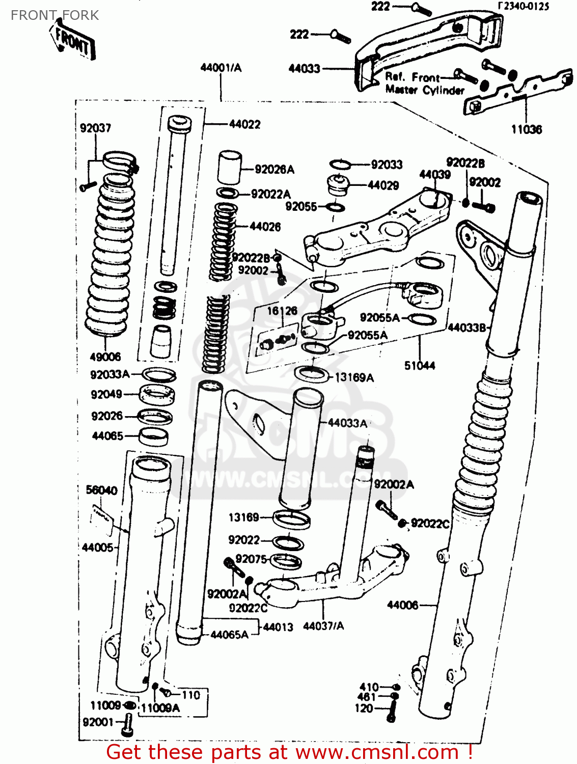 FRONT FORK Z750P5 1987 UNITED KINGDOM / MPH