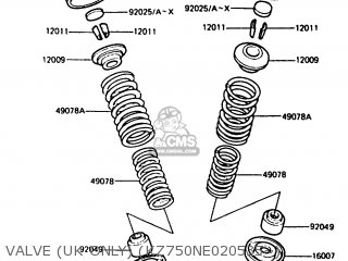 VALVE (UK ONLY) (KZ750NE020535~) - Z750P5 1987 UNITED KINGDOM / MPH