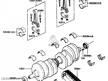 CRANKSHAFT - Z750P5 1987 UNITED KINGDOM / MPH