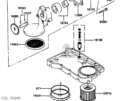OIL PUMP - Z750P5 1987 UNITED KINGDOM / MPH
