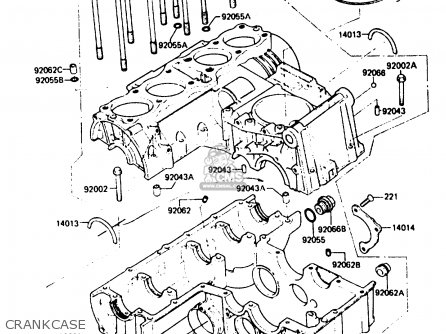 CRANKCASE - Z750P5 1987 UNITED KINGDOM / MPH