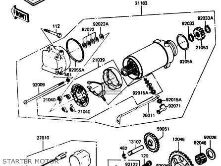 STARTER MOTOR - Z750P5 1987 UNITED KINGDOM / MPH