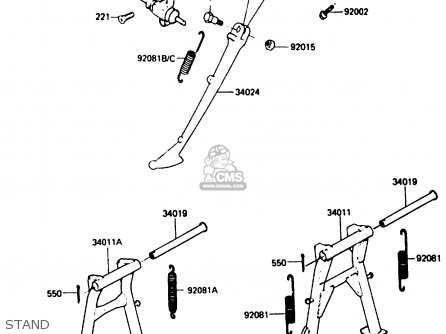 STAND - Z750P5 1987 UNITED KINGDOM / MPH