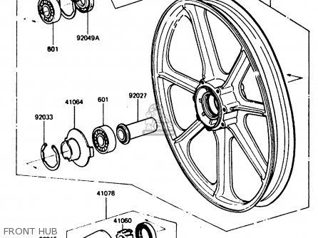 FRONT HUB - Z750P5 1987 UNITED KINGDOM / MPH