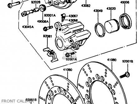 FRONT CALIPER - Z750P5 1987 UNITED KINGDOM / MPH