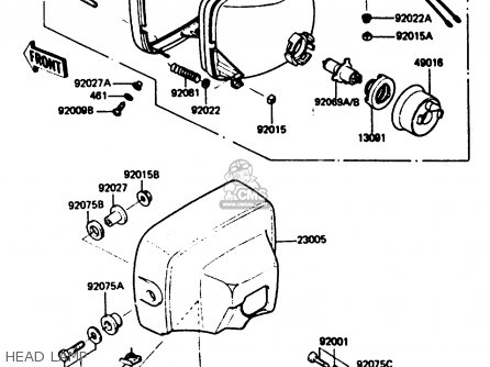 HEAD LAMP - Z750P5 1987 UNITED KINGDOM / MPH