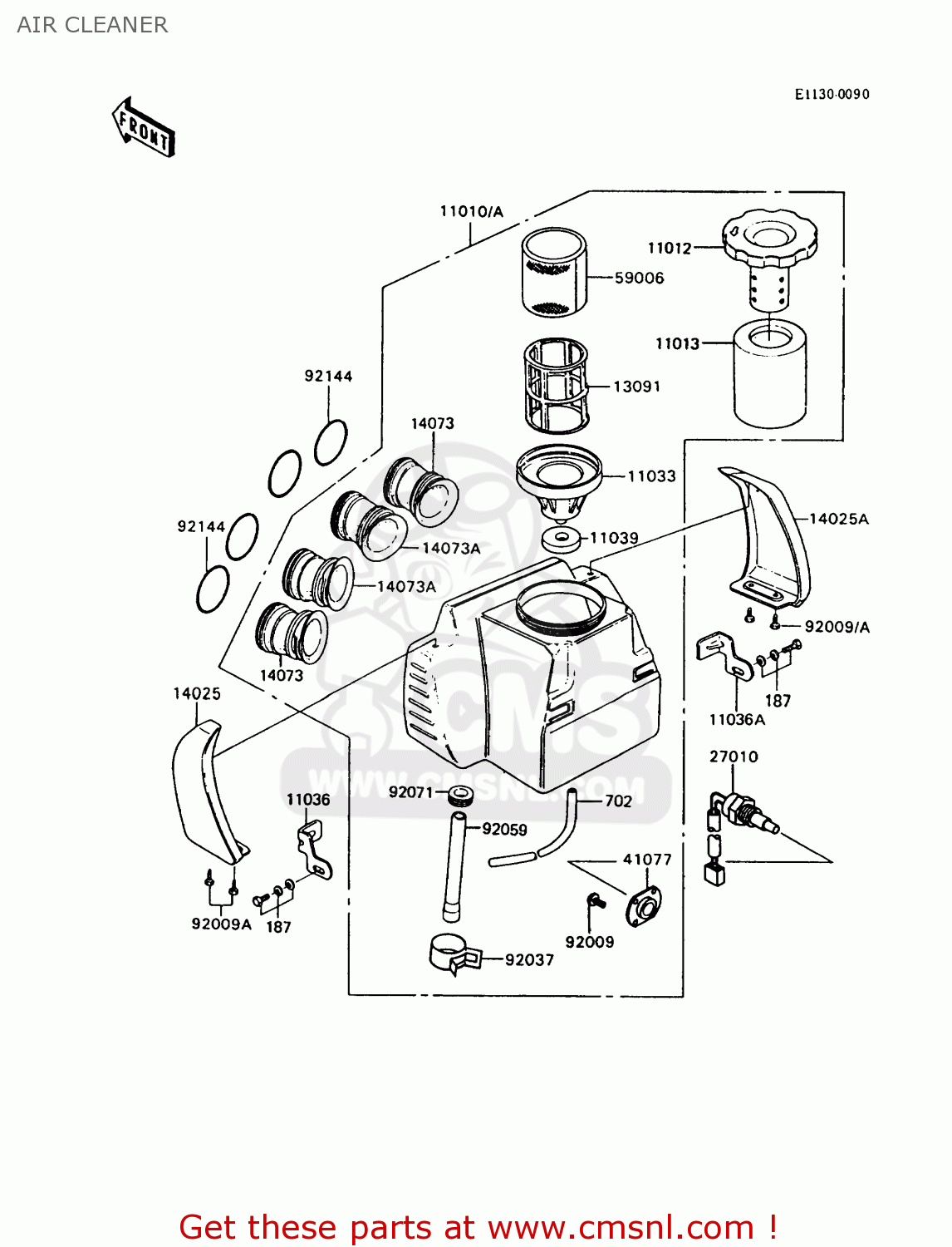 AIR CLEANER Z750P7 GT750 1992 EUROPE UK