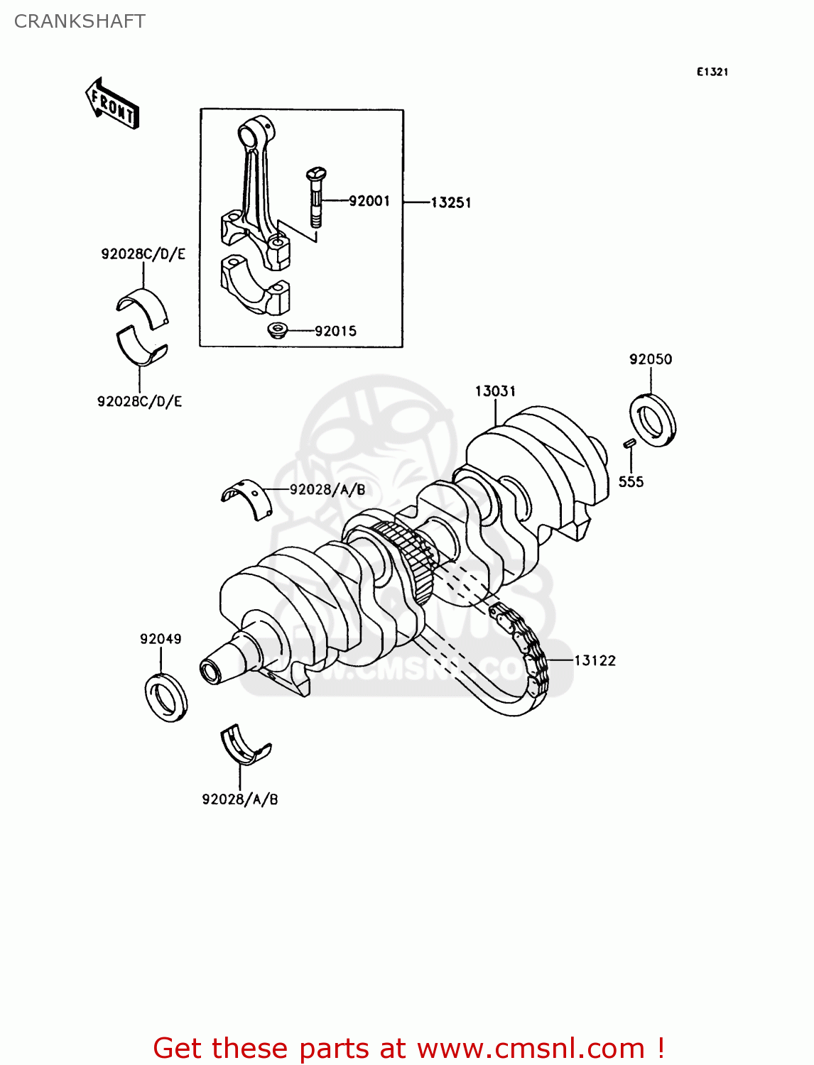 CRANKSHAFT Z750P7 GT750 1992 EUROPE UK