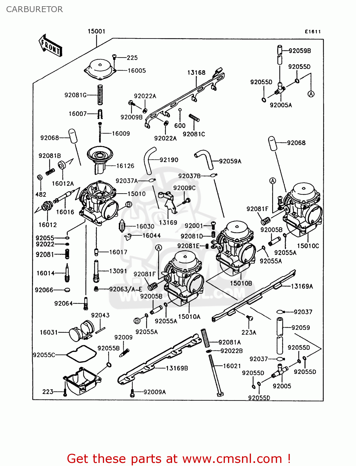 CARBURETOR Z750P7 GT750 1992 EUROPE UK