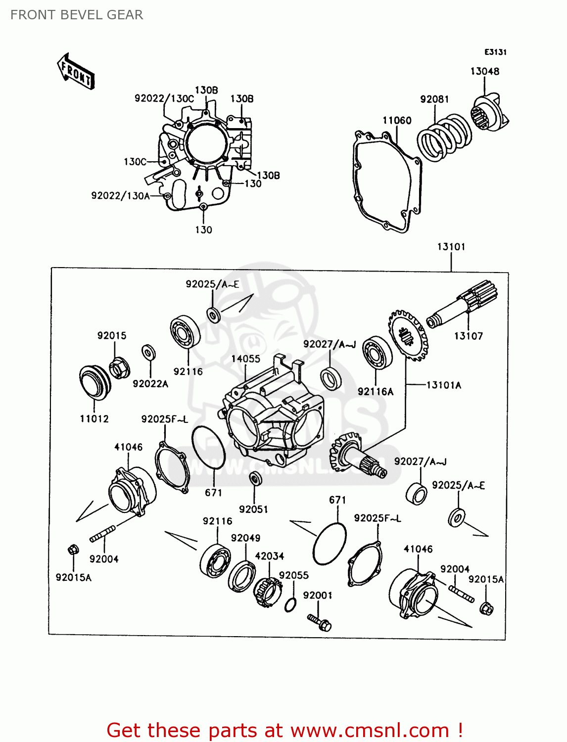 FRONT BEVEL GEAR Z750P7 GT750 1992 EUROPE UK
