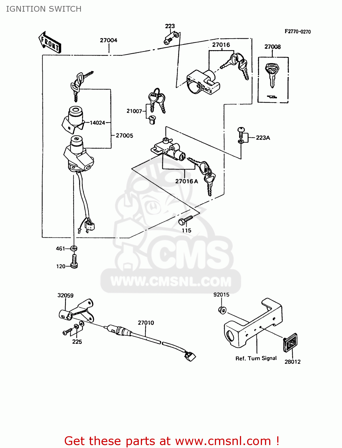 IGNITION SWITCH Z750P7 GT750 1992 EUROPE UK