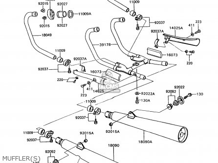 MUFFLER(S) - Z750P7 GT750 1992 EUROPE UK