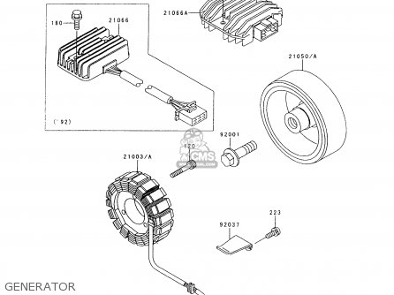 GENERATOR - Z750P7 GT750 1992 EUROPE UK