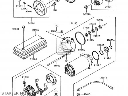 STARTER MOTOR - Z750P7 GT750 1992 EUROPE UK
