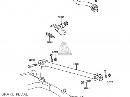 BRAKE PEDAL - Z750P7 GT750 1992 EUROPE UK
