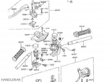 HANDLEBAR - Z750P7 GT750 1992 EUROPE UK