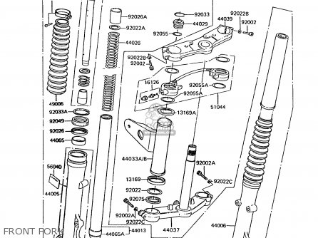 FRONT FORK - Z750P7 GT750 1992 EUROPE UK